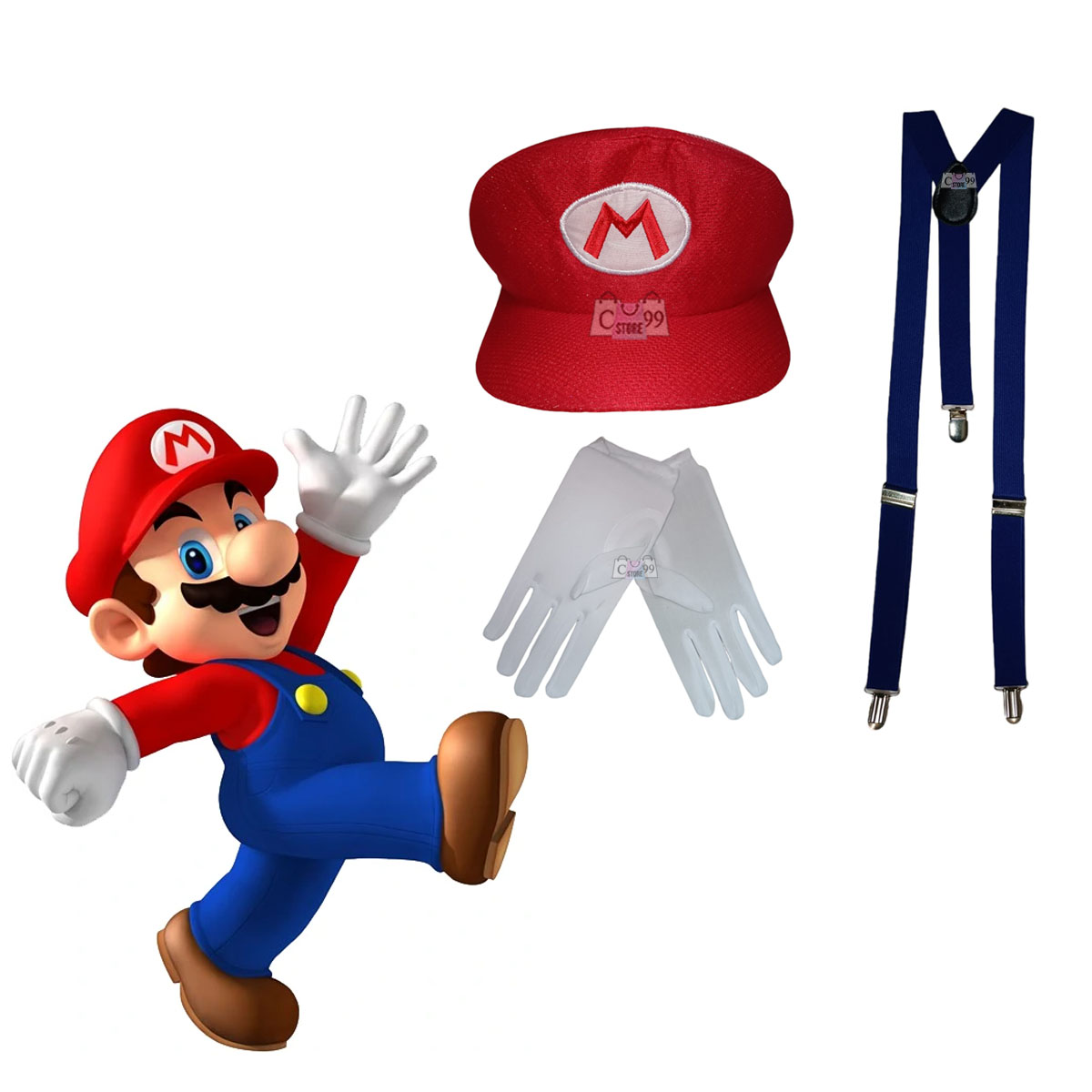 Disfraz De Mario Bross Kit Para Niños
